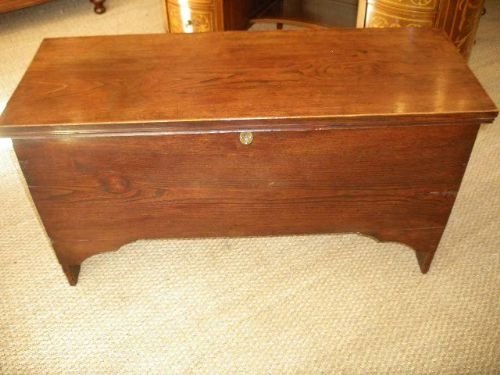 19th Century Elm 6 Plank Coffer